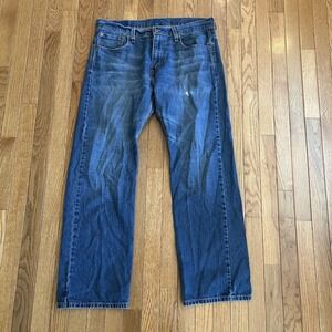 Levis 569 Mens Jeans 33x32 (Actual 36x30) Med Wash Blue‎ Loose Straight Denim